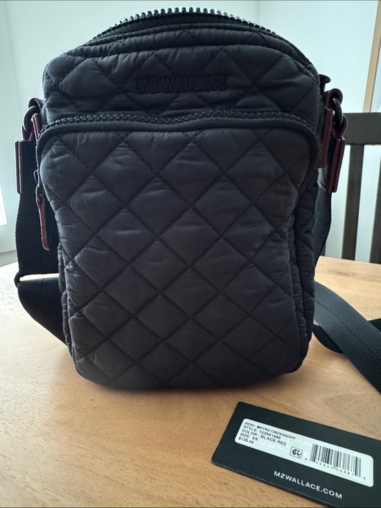 MZ Wallace Handbags - MZ Wallace Quilted Black Messenger Crossbody.